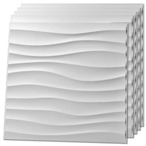 Art3d Plastic 3D Wave Wall Panel 12-Pack: $22