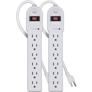 KMC 6-Outlet Surge Protector 2-Pack: $7