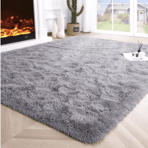 4x6-Foot Non-Slip Fluffy Rug: $18
