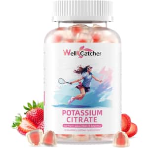 Wellcatcher 500mg Potassium Citrate Gummies 60-Count Bottle: $8.49 Wellcatcher 500mg Potassium Citrate Gummies 60-Count Bottle: $8.49