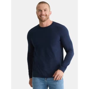 George Men's Long-Sleeve Cotton Crewneck T-Shirt: $3