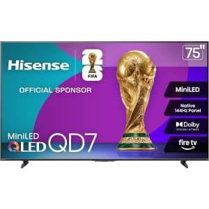 Hisense QD7 Series 75QD7QF 75" 4K Mini-LED UHD Smart TV: $587.93