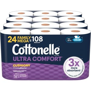 Cottonelle Ultra Comfort Toilet Paper 24-Pack: $21 via Sub. & Save Cottonelle Ultra Comfort Toilet Paper 24-Pack: $21 via Sub. & Save