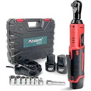 Aoben 3/8" 12V Cordless Electric Ratchet Wrench Set: $37.99