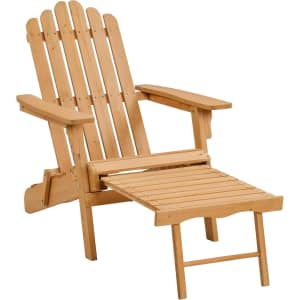 Yaheetech Folding Adirondack Chair with Ottoman: $56.99