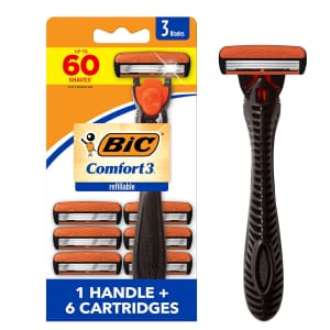 BIC Comfort 3 Refillable Three-Blade Disposable Razor 2-Pack w/ 12 Cartridges: $7.70 via Sub & Save