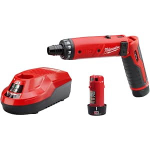Milwaukee M4 1/4 Hex Screwdriver Kit w/ 2 Batteries: $155