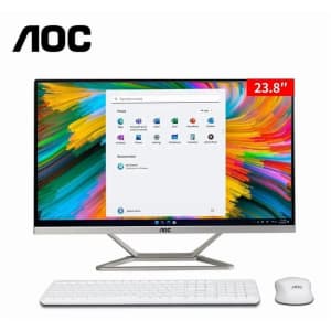 AOC AMD R3 23.8" All-in-One Desktop PC w/ Keyboard & Mouse: $359.99