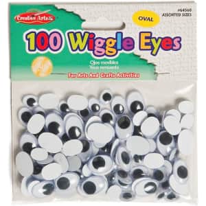 Creative Arts 100-Count Oval-Shaped Wiggle Eyes: $3.26