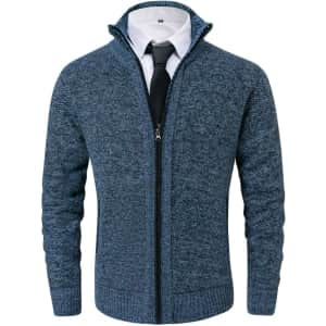 Vcansion Men's Classic Soft Knitted Cardigan Sweater: From $13.49