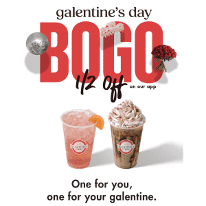 Scooter's Coffee Galentine's Day Offer: Buy one get one 50% off