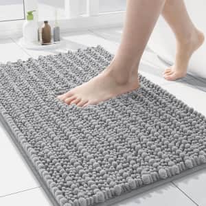 24" x 16" Chenille Bathroom Rug Mat: $6.64