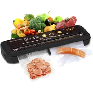 MegaWise Vacuum Sealer w/ 10 Vacuum Bags & Built-In Cutter: $25.02
