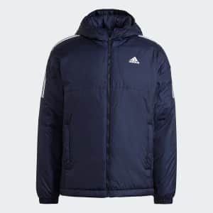 adidas Men's 3-Stripes Insulated Hooded Jacket (limited sizes): $27