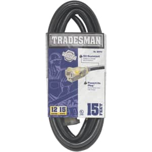 Woods Heavy Duty 12/3-Gauge 15ft Extension Cord: $15