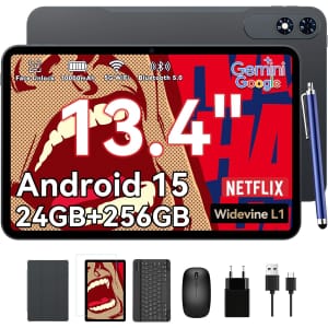 13 Inch Android 15 Tablet with Keyboard and Pen: $219.99