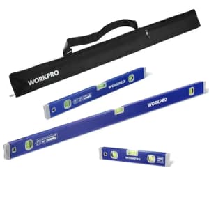 WorkPro 3-Piece Spirit Level Set: $20