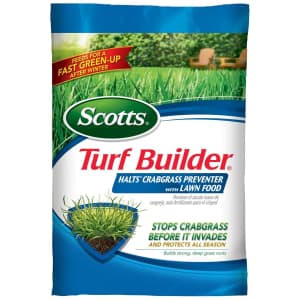 Scotts Turf Builder Halts Crabgrass Preventer Lawn Fertilizer: $20