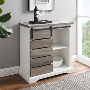 Walker Edison Willa 32" Modern Farmhouse Sliding Door Storage Console: $98