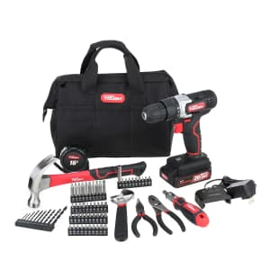 Hyper Tough 20V Max Lithium-Ion 3/8" Cordless Drill 70-Piece Set: $36