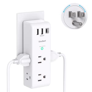 Rotating Plug Surge Protector with USB-C: $8.99
