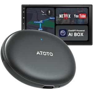 AtotoSelect Wireless CarPlay & Android Auto Adapter: $39.99