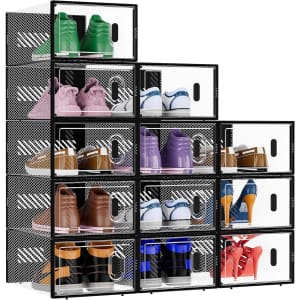 Baleine Stackable Shoe Storage Box 12-Pack: $23.09 Baleine Stackable Shoe Storage Box 12-Pack: $23.09