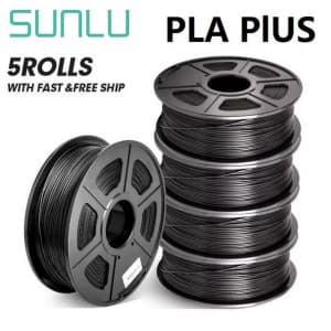 SUNLU PLA PLUS 3D Printer Filament 5-Pack: $50 SUNLU PLA PLUS 3D Printer Filament 5-Pack: $50