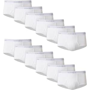 Hanes Men's Tagless Briefs 12-Pack (XXL only): $11