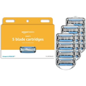 Amazon Basics 5-Blade Razor Refill 12-Pack: $13 w/ Prime