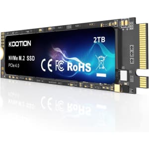 Kootion 2TB NVMe Internal SSD PCIe 4.0: $98.59
