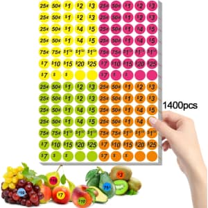 Price Sticker 1400pc Set: $5.39 via Sub & Save