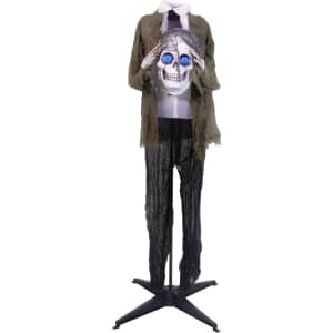 Haunted Hill Farm 53" Ghostly Skeleton Holding Head: $39.99