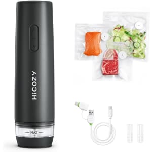 HiCozy Compact Vacuum Sealer with 30 Bags: $14.99