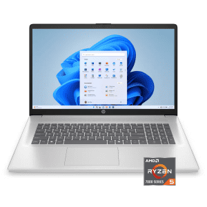 HP AMD Ryzen 5 17.3" Laptop w/ 512GB SSD: $330