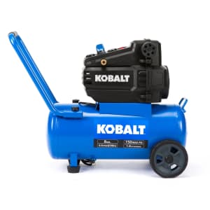 Kobalt 8-Gallon Portable Electric 150 PSI Horizontal Air Compressor: $149