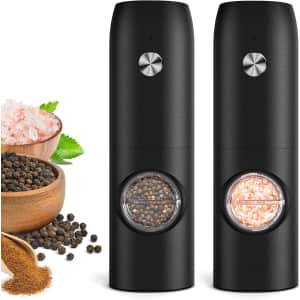 Electric Salt & Pepper Grinder Set: $12.49 Electric Salt & Pepper Grinder Set: $12.49