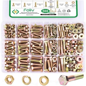 Foliv 566-Piece Heavy Duty Bolts Nuts Kit: $28.99