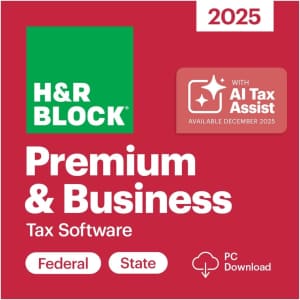 H&R Block Tax Software Premium & Business 2025: $90 H&R Block Tax Software Premium & Business 2025: $90
