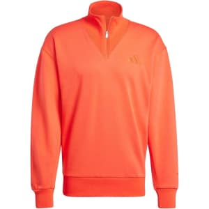 adidas Men's All Szn Fleece Quarter-Zip Crewneck Swearshirt (M only): $21
