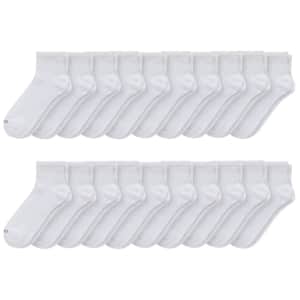 Hanes Men's Moisture-Wicking Ankle Socks 20-Pair Pack: $12