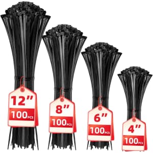 Cable Zip Ties 400-Pack: $4.24 w/ Prime Cable Zip Ties 400-Pack: $4.24 w/ Prime