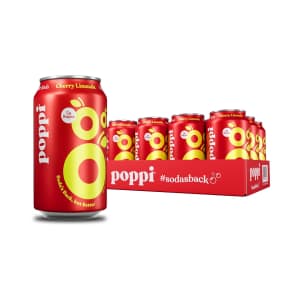 Poppi 12-fl. oz. Cherry Limeade Sparkling Prebiotic Soda 12-Pack: $11 via Sub & Save