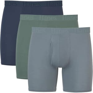 Hanes Men's Supersoft Boxer Briefs 3-Pack: $10