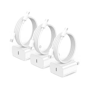 20W USB-C Wall Charger w/ 6FT 60W Cable 3-Pack: $8.99