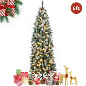 iCapeson 6-Foot Pencil Artificial Christmas Tree: $79.99