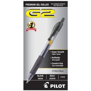 Pilot G2 Gel Roller Bold 1mm Pens 12-Pack: $13.15