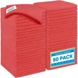 Homexcel Microfiber Cleaning Cloth 50-Pack: $15
