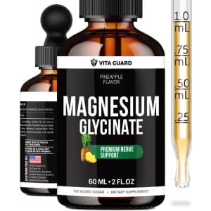 Vita Guard 500mg High-Absorbtion Magnesium L-Threonate Liquid Drops 60ml Bottle: $11.48