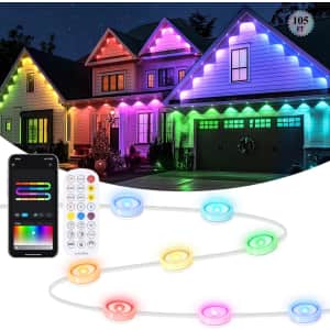 Brightever 105-Foot RGBIC Smart Permanent Outdoor Lights: $45 w/ Prime